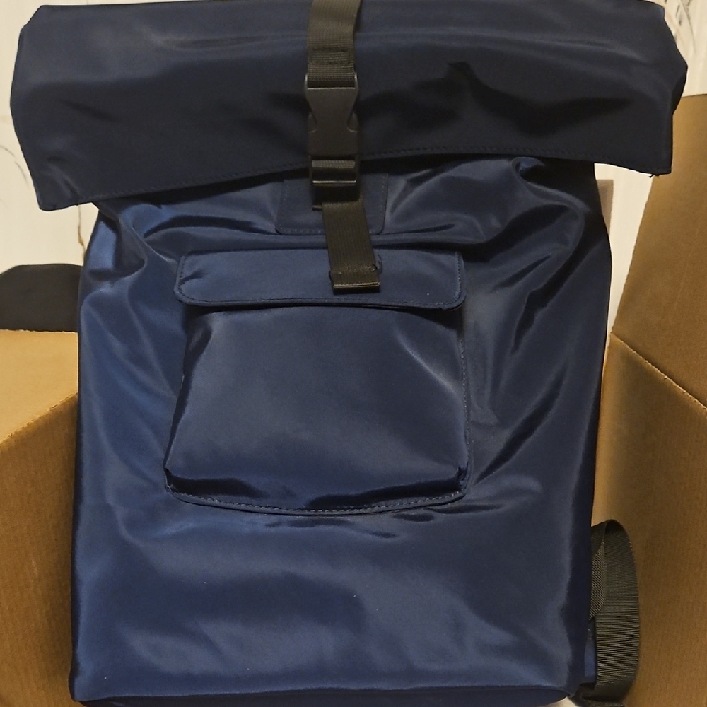 Original Use Midnight Blue Roll-Top Backpack, New